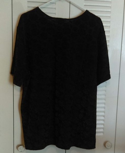 My Pieces brown floral textured top - Picture 3 of 4